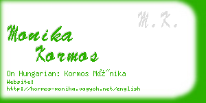 monika kormos business card